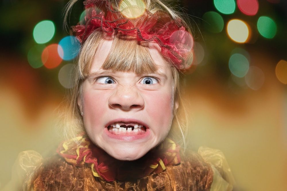 girl smiling silly
